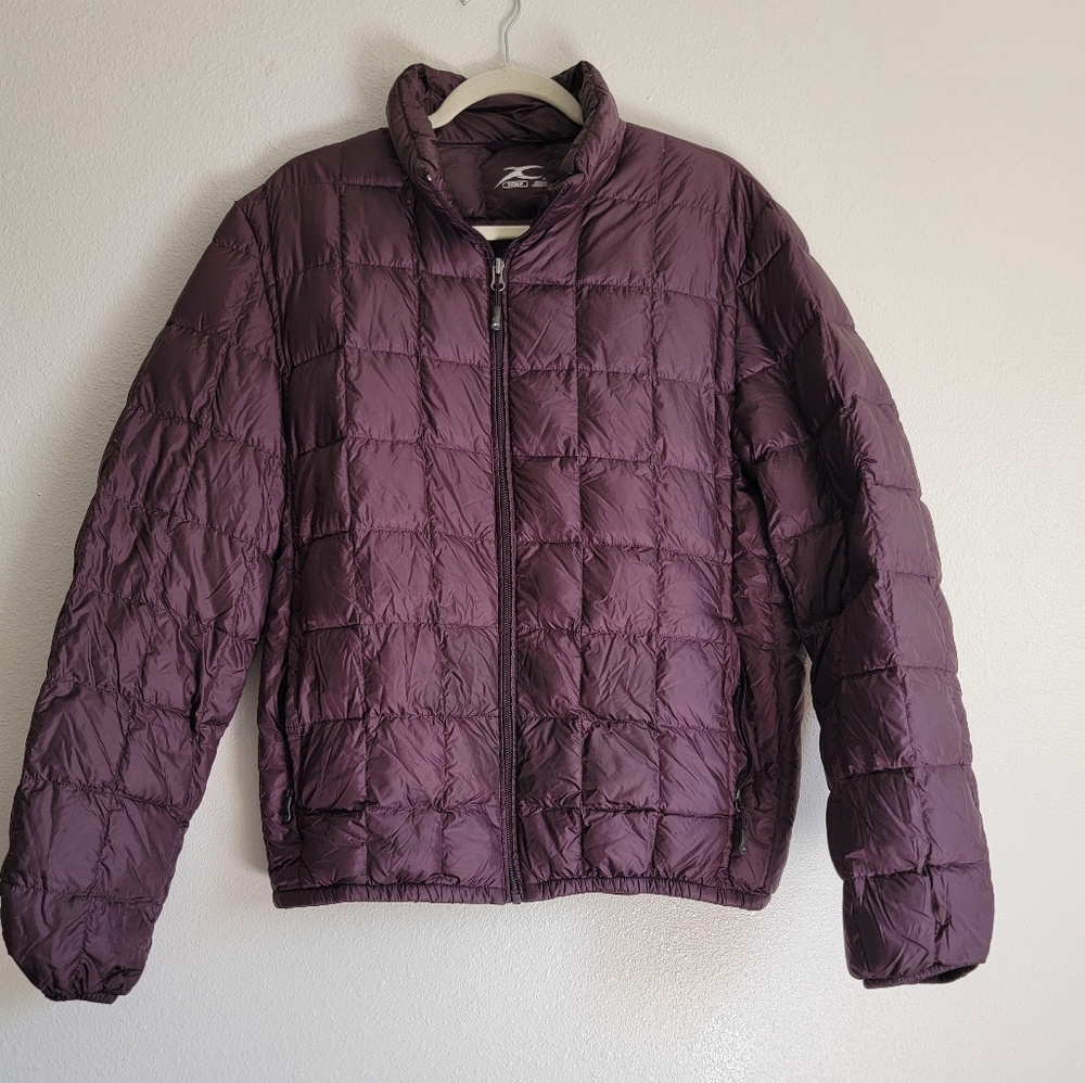 Purple Quilted Puffer Jacket